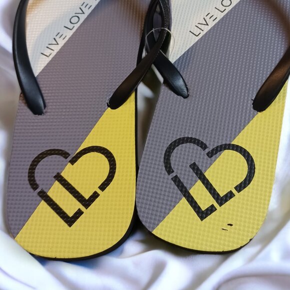 Live Love Dream Summer Flip Flops Size 9/10 NWT - Picture 6 of 6